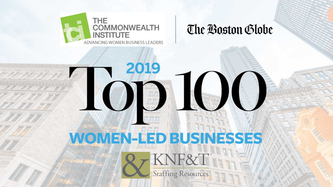 Knf&t named a top 100 women-led business in ma